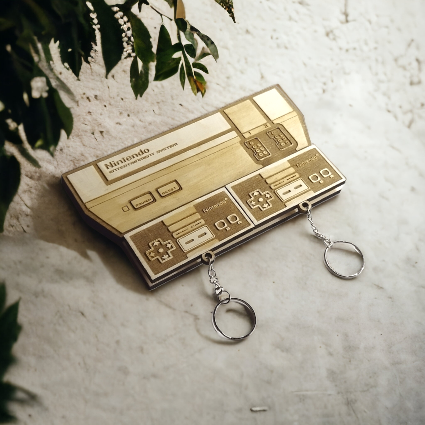 Nintendo Keychain Magnet Wall Mount - Keyring Holder - NES