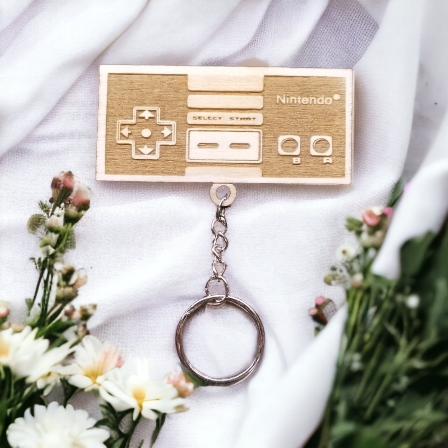 Nintendo Keychain Magnet Wall Mount - Keyring Holder - NES