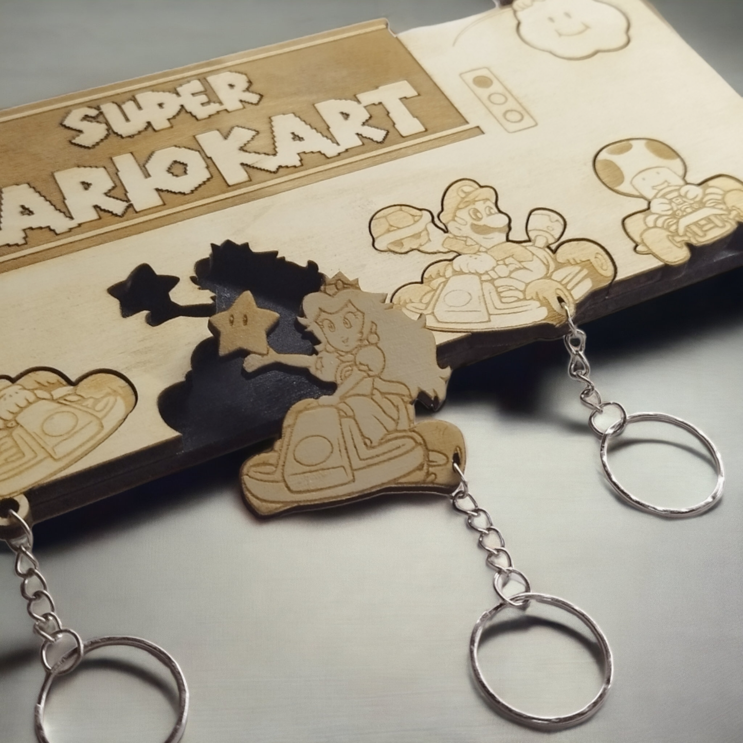 Super Mario Kart Keychain Wall Mounted Key Holder - Geek Keyrings
