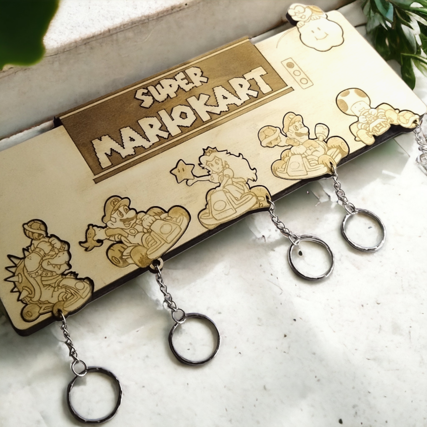 Super Mario Kart Keychain Wall Mounted Key Holder - Geek Keyrings