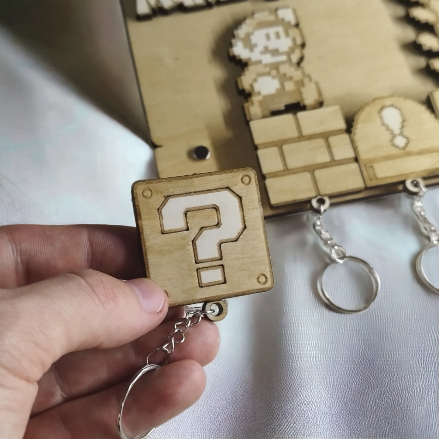 Super Mario Keychain Magnet Wall Mount - Keyring Holder
