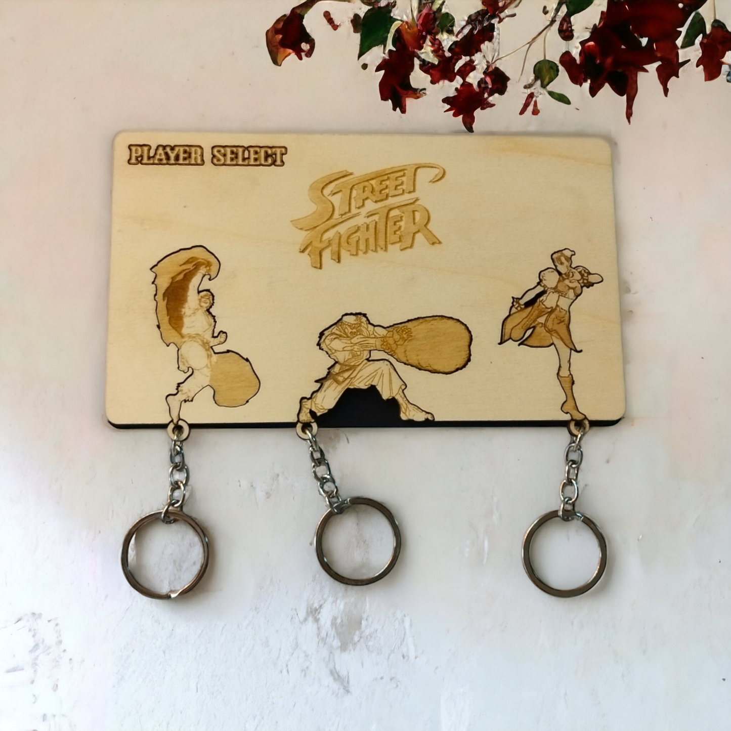Street Fighter Keychain - Wall Mounted Key Holder - Geek Keyrings