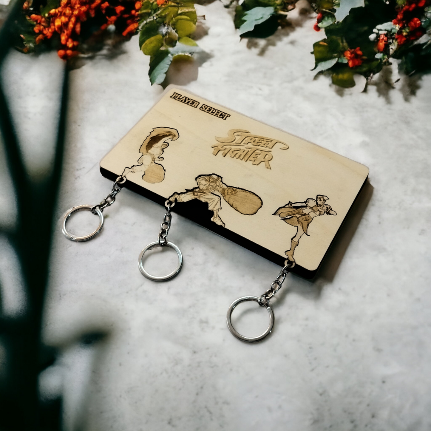 Street Fighter Keychain - Wall Mounted Key Holder - Geek Keyrings