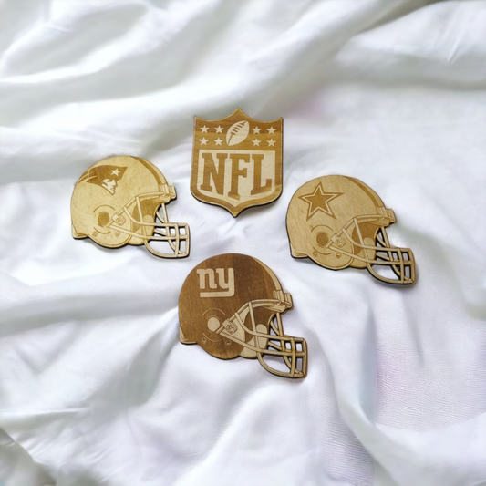 NFL Wooden Coasters - Handmade Gift - Housewarming - Wood Kitchenware