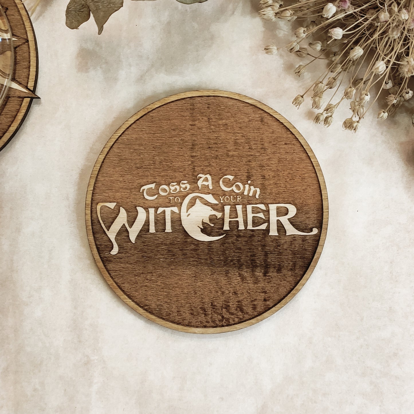 Set of 6 The Witcher Wooden Coasters - Handmade Gift - Housewarming - Wood Kitchenware