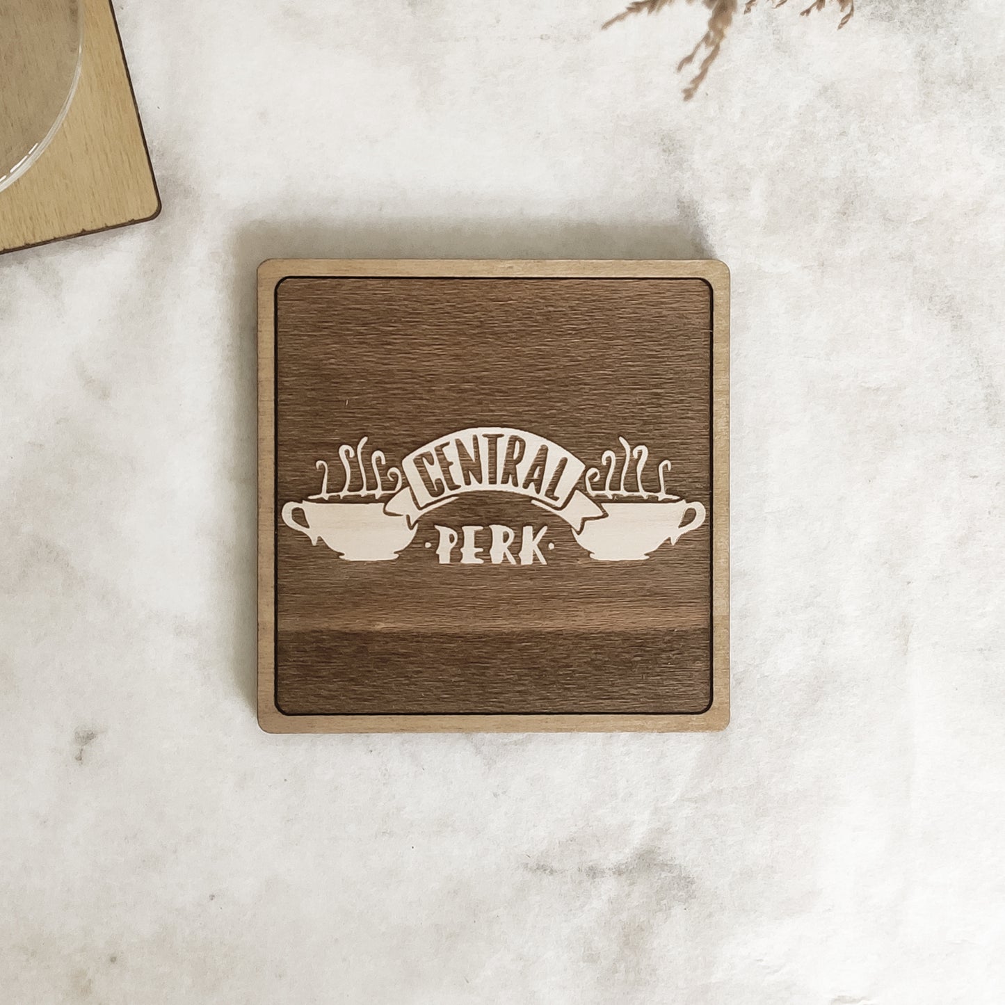 Set of 6 Friends Wooden Coasters - Handmade Gift - Housewarming - Wood Kitchenware
