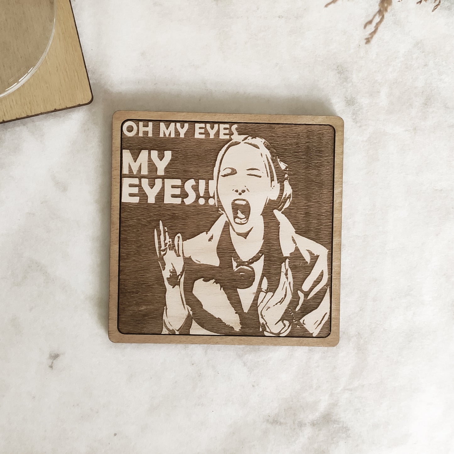 Set of 6 Friends Wooden Coasters - Handmade Gift - Housewarming - Wood Kitchenware