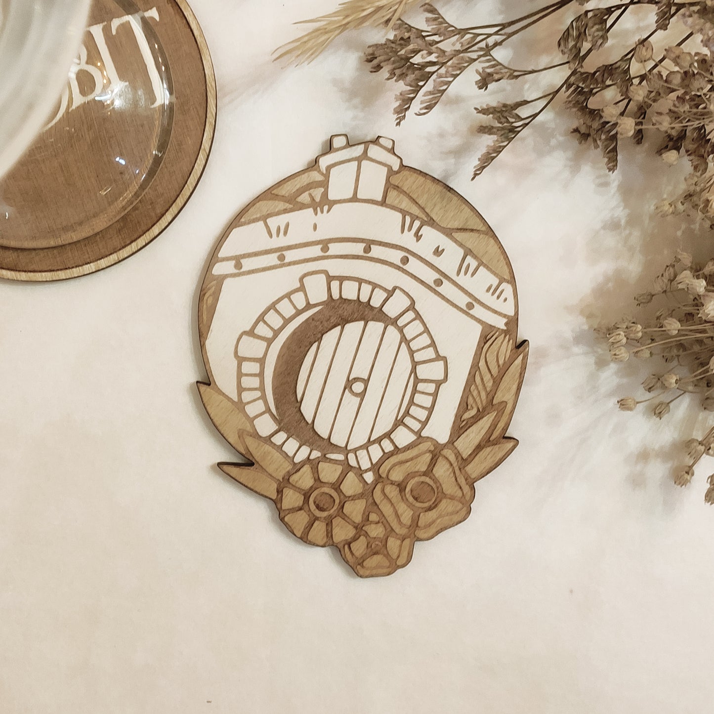 Set of 6 The Hobbit Wooden Coasters - Handmade Gift - Housewarming - Wood Kitchenware