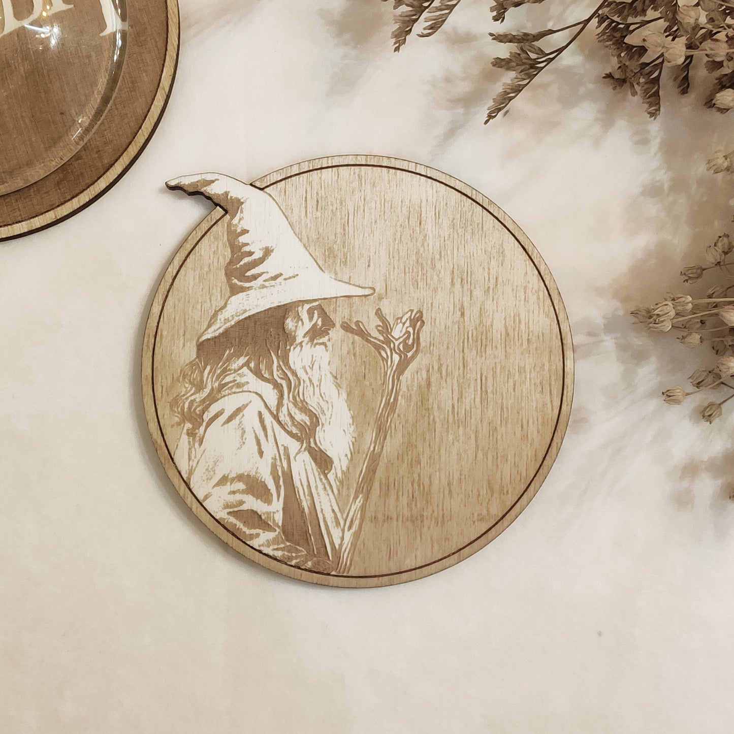 Set of 6 The Hobbit Wooden Coasters - Handmade Gift - Housewarming - Wood Kitchenware