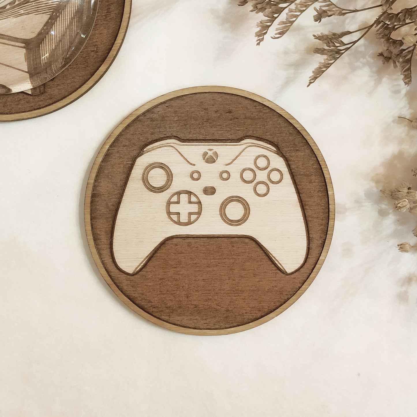Set of 6 Videogames Controllers Wooden Coasters - Handmade Gift - Housewarming - Wood Kitchenware - Gamer