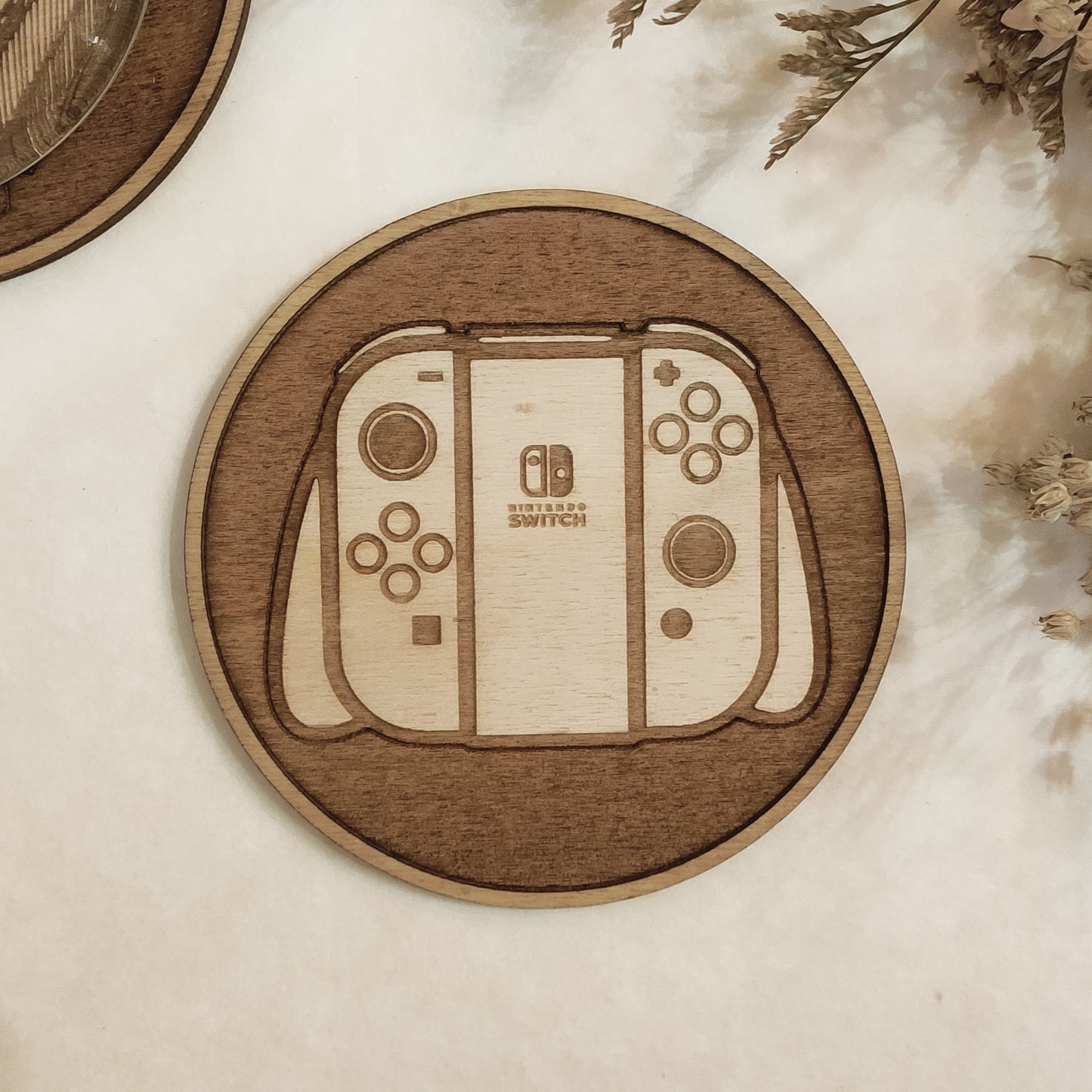 Set of 6 Videogames Controllers Wooden Coasters - Handmade Gift - Housewarming - Wood Kitchenware - Gamer