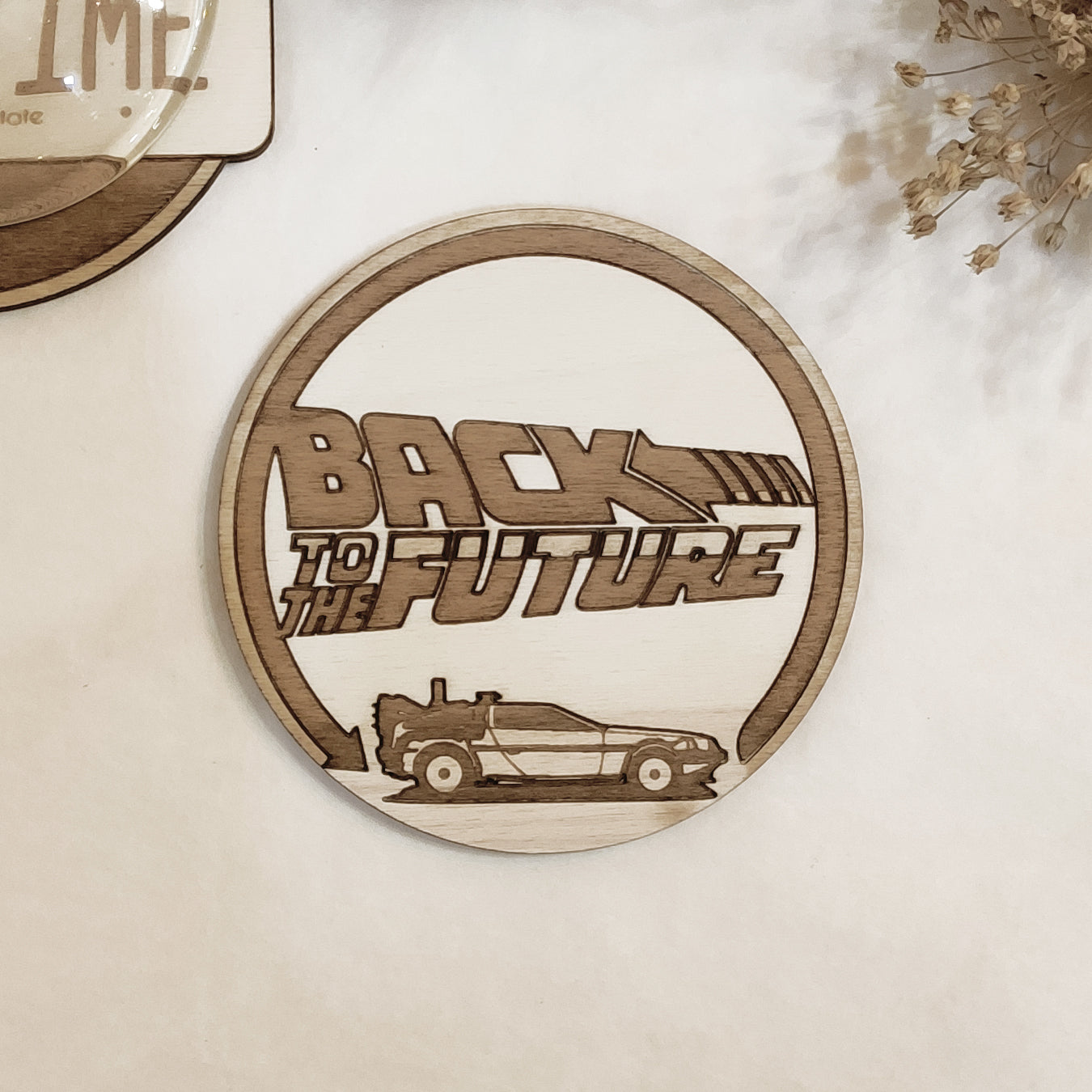 Set of 6 Back to The Future Wooden Coasters - Handmade Gift - Housewarming - Wood Kitchenware