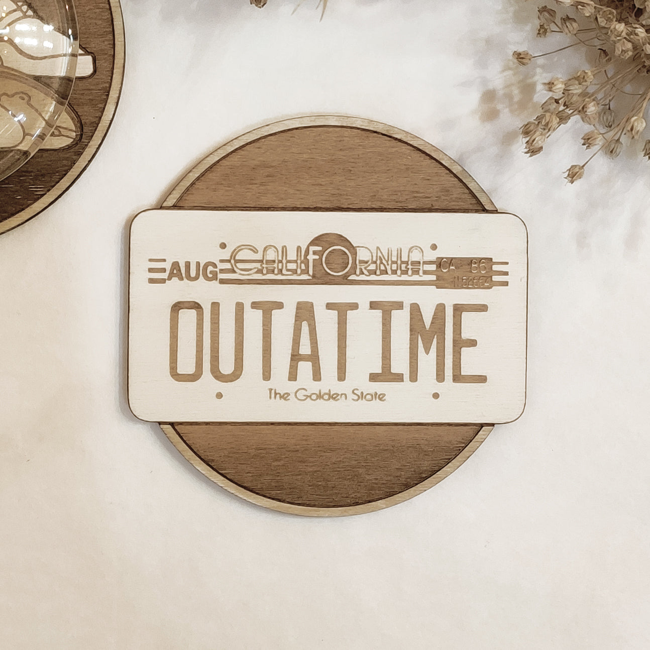 Set of 6 Back to The Future Wooden Coasters - Handmade Gift - Housewarming - Wood Kitchenware