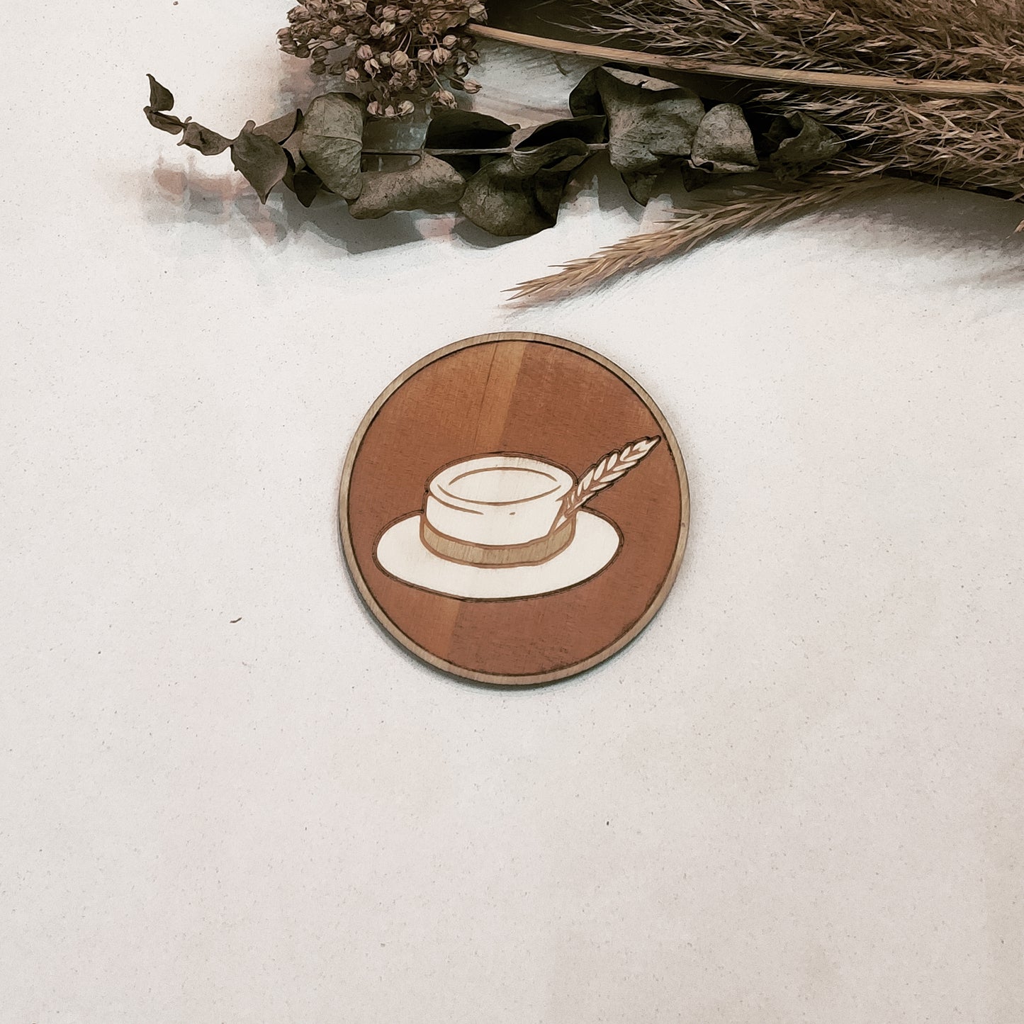 Set of 4 The Mask Wooden Coasters - Handmade Gift - Housewarming - Wood Kitchenware