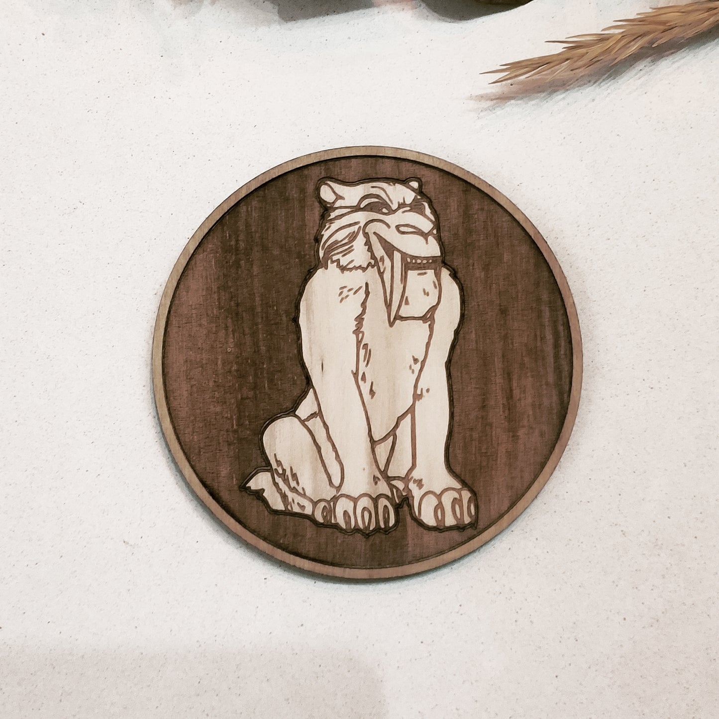 Set of 6 Ice Age Wooden Coasters - Handmade Gift - Housewarming - Wood Kitchenware