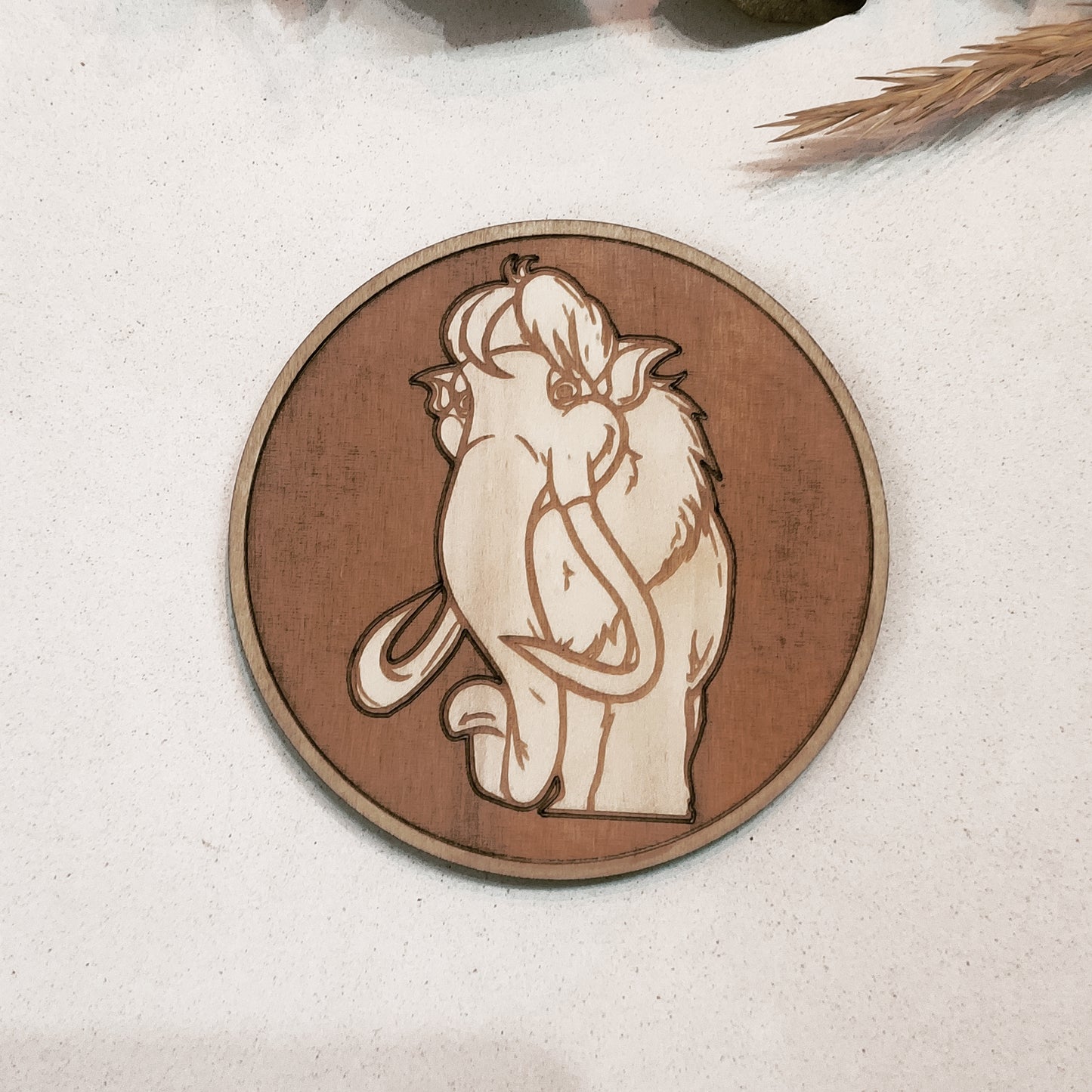 Set of 6 Ice Age Wooden Coasters - Handmade Gift - Housewarming - Wood Kitchenware