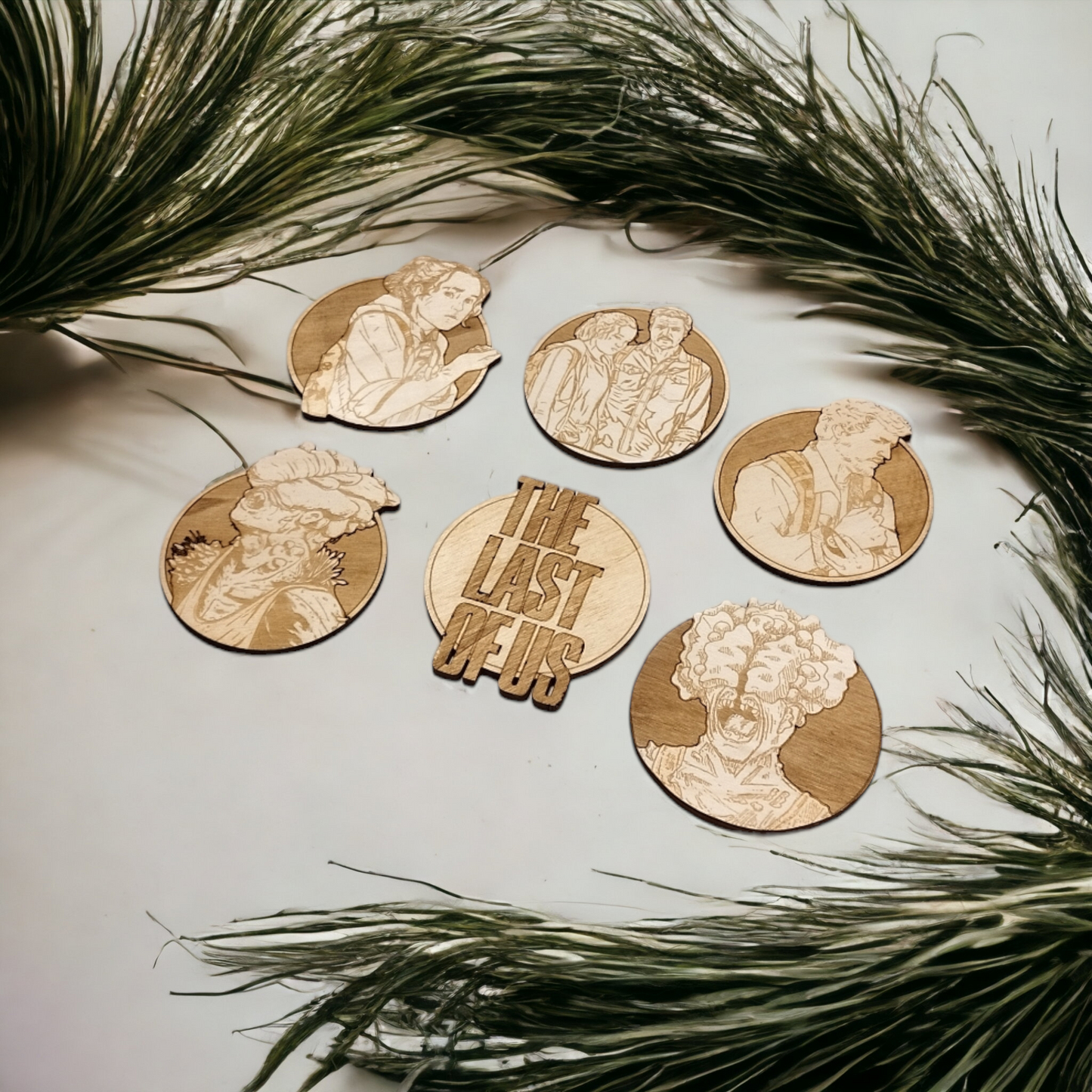 Set of 6 The Last of Us Wooden Coasters - Handmade Gift - Housewarming - Wood Kitchenware