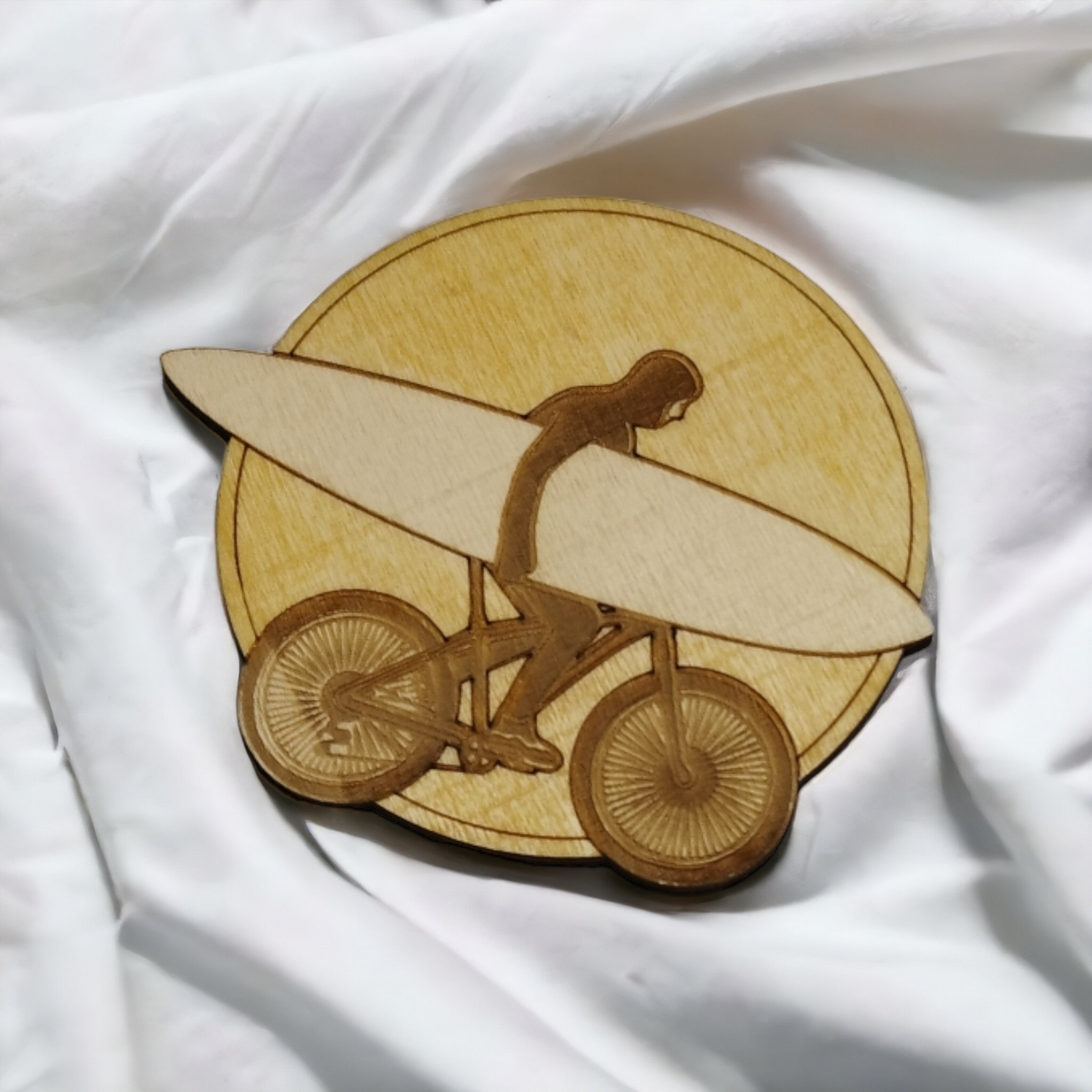 Set of 6 Surf Wooden Coasters - Handmade Gift - Housewarming - Wood Kitchenware