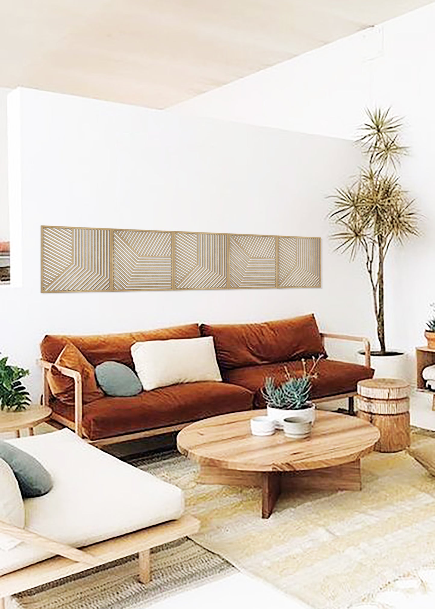Wooden Hollow Panels - Wall Art Geometric - Decorative Panel