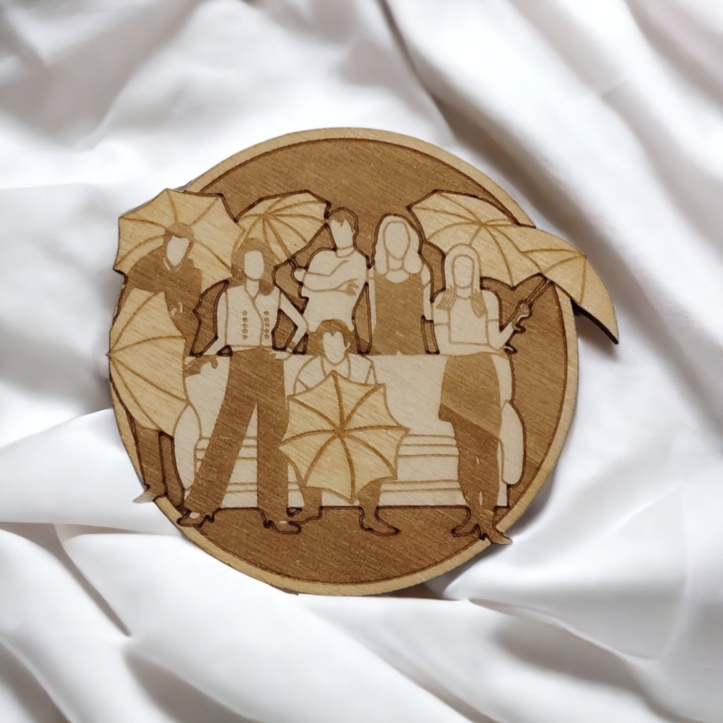 Set of 6 Friends Wooden Coasters - Handmade Gift - Housewarming - Wood Kitchenware